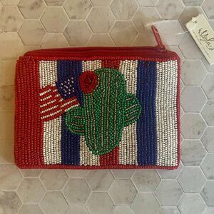 Viola Beaded Purse - 4th of July Cactus